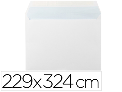 25 sobres Liderpapel 229x324mm. offset blanco 90g/m²